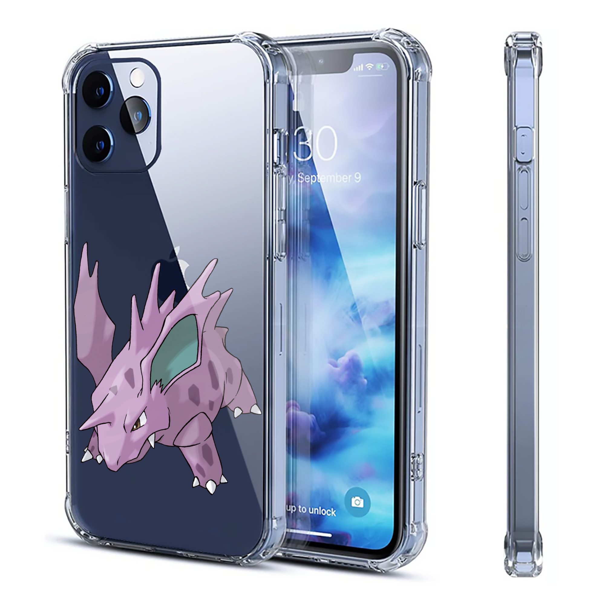 （画像用） ポケットモンスター Pokémon 【iPhone 12シリーズ対応】透明スマホケース（クリアソフトケース）